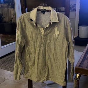 POLO by Ralph Lauren boys grey long sleeve collared shirt